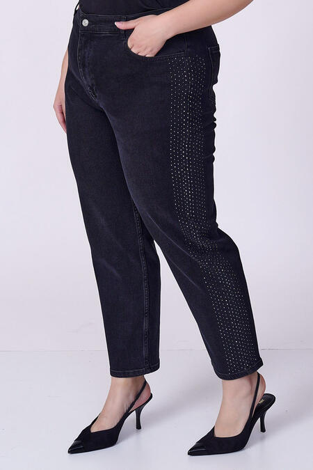  - TAŞLI YÜKSEK BEL MOM FIT JEAN (1)