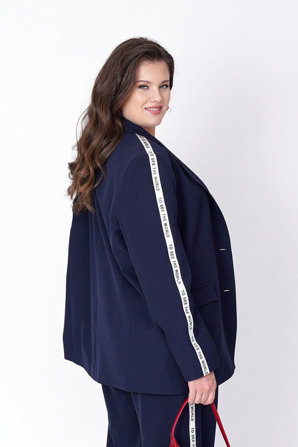 YANI ŞERİT DETAYLI BLAZER CEKET