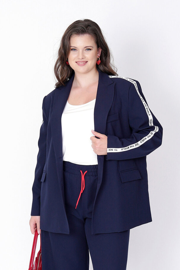 YANI ŞERİT DETAYLI BLAZER CEKET