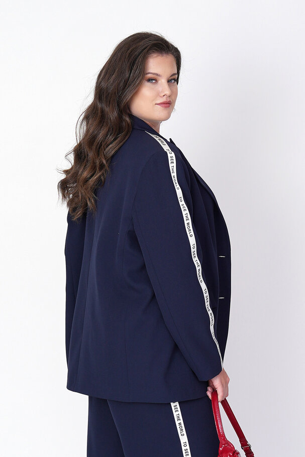 YANI ŞERİT DETAYLI BLAZER CEKET