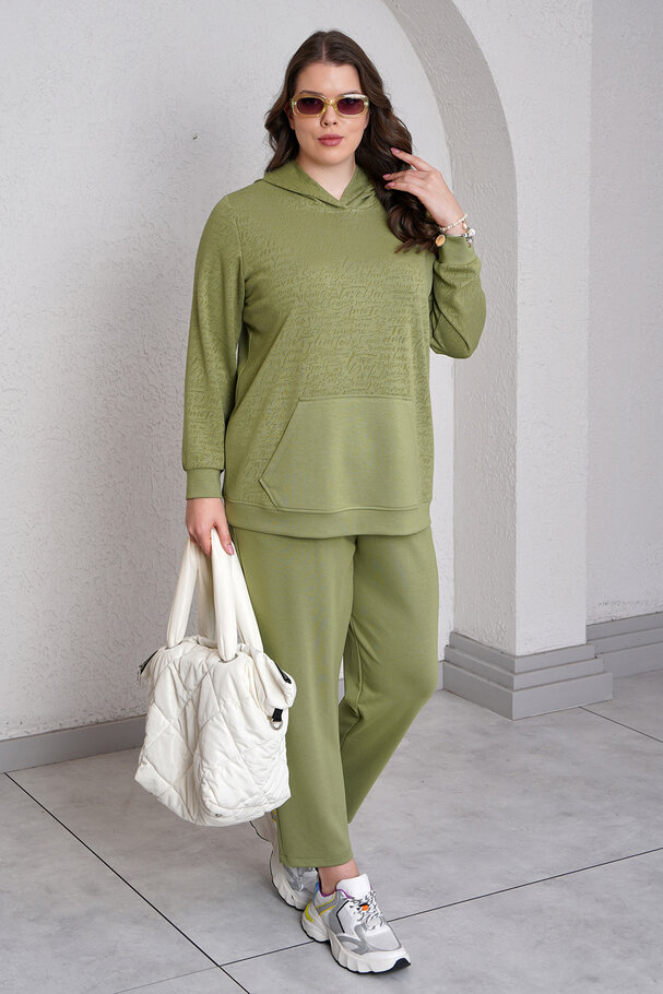 YAZI DETAYLI MODAL EŞOFMAN TAKIMI