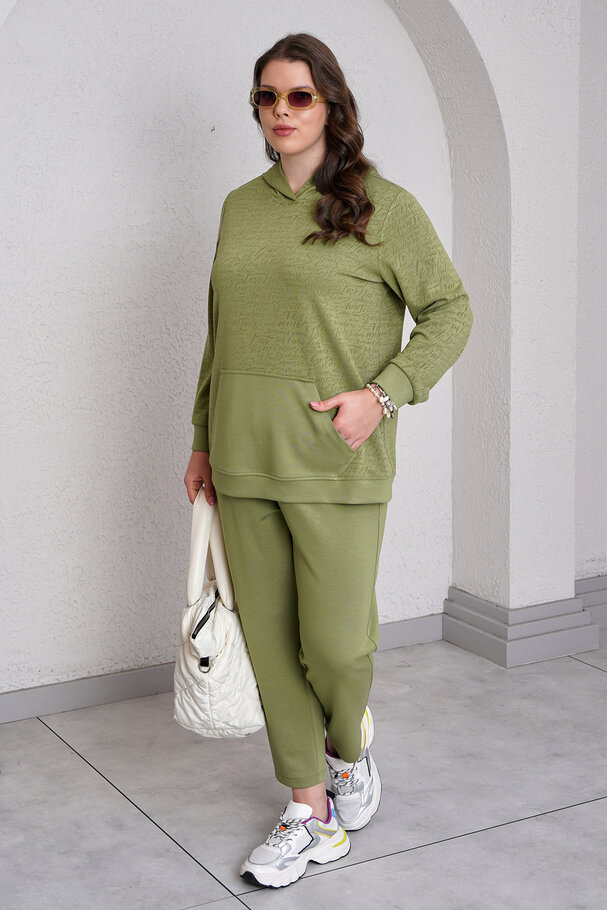 YAZI DETAYLI MODAL EŞOFMAN TAKIMI