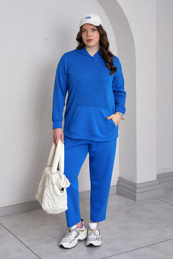 YAZI DETAYLI MODAL EŞOFMAN TAKIMI