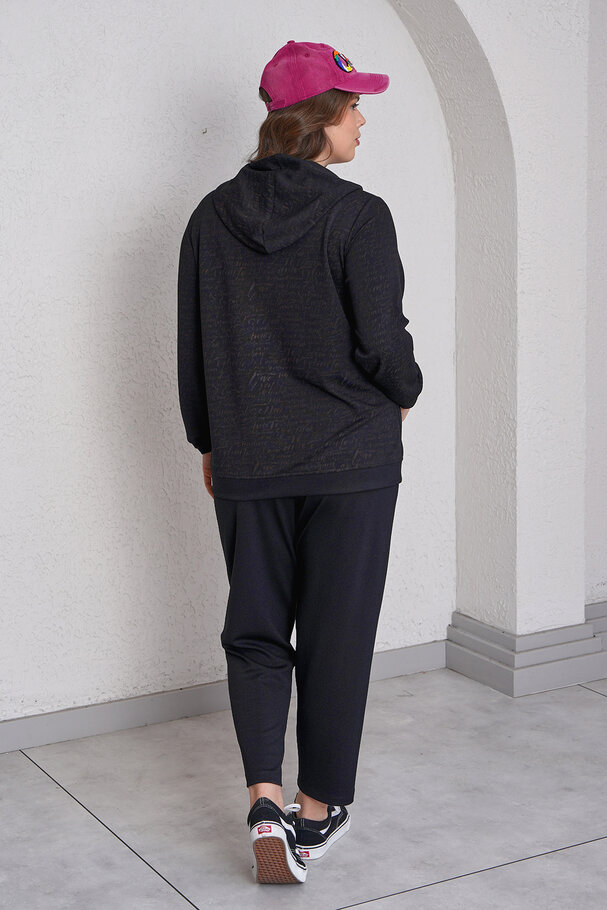 YAZI DETAYLI MODAL EŞOFMAN TAKIMI