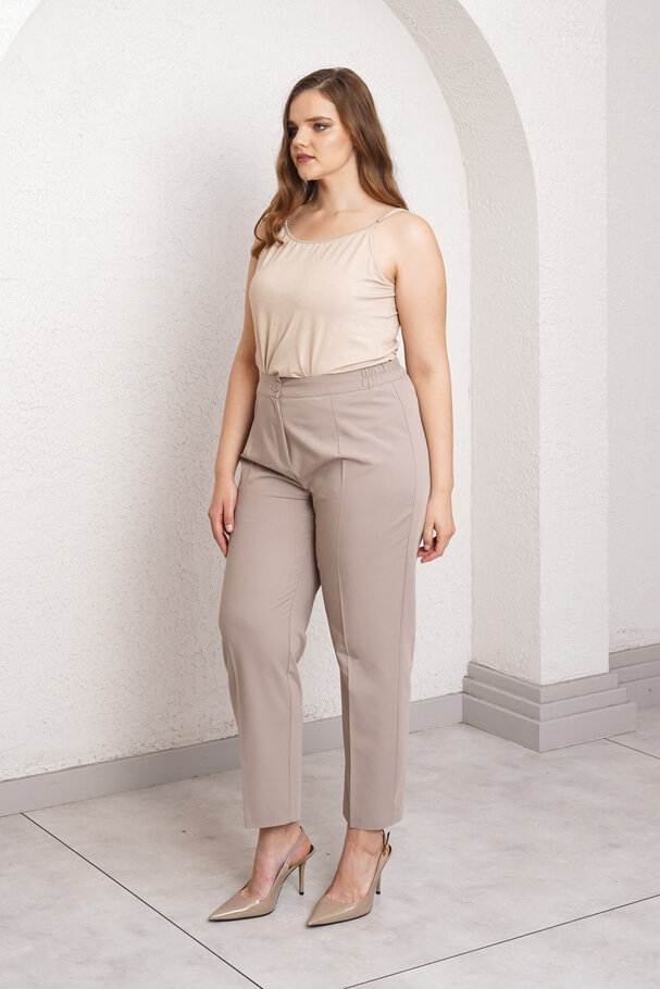 YÜKSEK BEL BORU PAÇA KUMAŞ PANTOLON