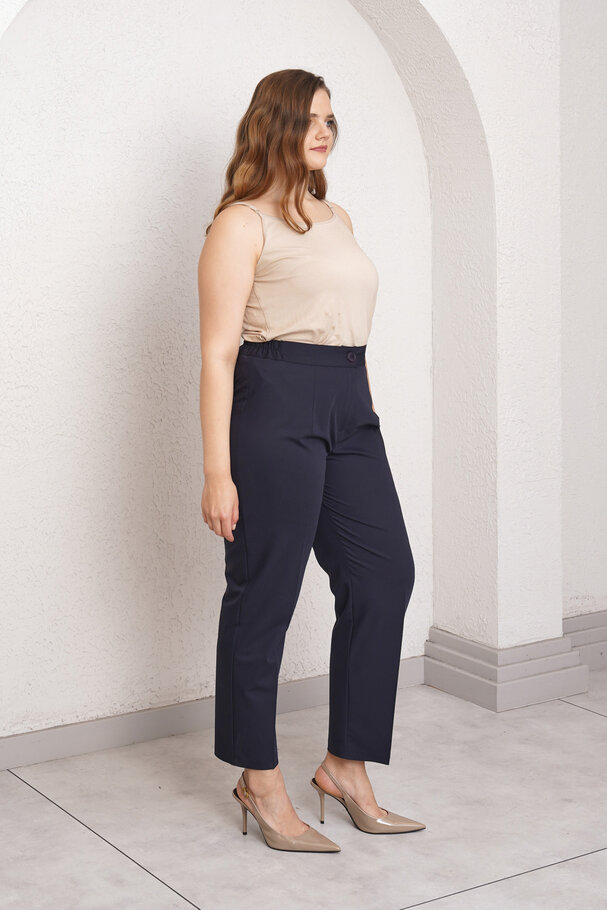 YÜKSEK BEL BORU PAÇA KUMAŞ PANTOLON