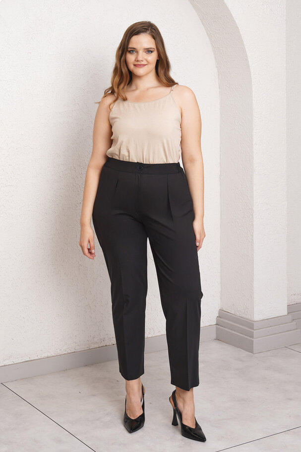 YÜKSEK BEL BORU PAÇA KUMAŞ PANTOLON