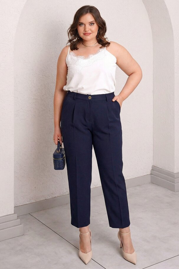 YÜKSEK BEL HAVUÇ KUMAŞ PANTOLON