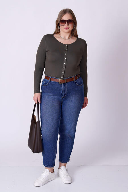 54666 - YÜKSEK BEL MOM FIT JEAN
