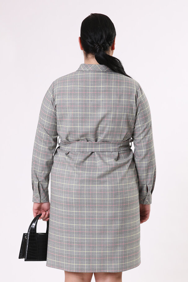 CHECKED SHIRT DRESS