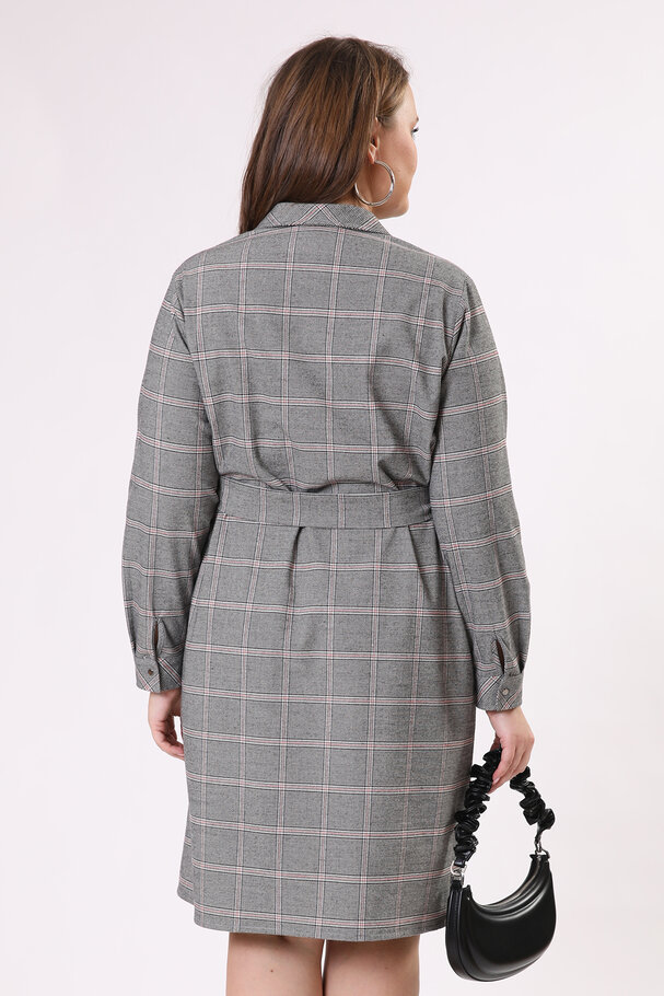 CHECKED SHIRT DRESS