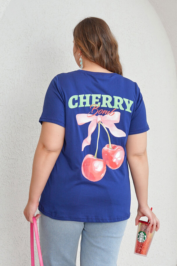 CHERRY BASKILI PAMUK TİŞÖRT