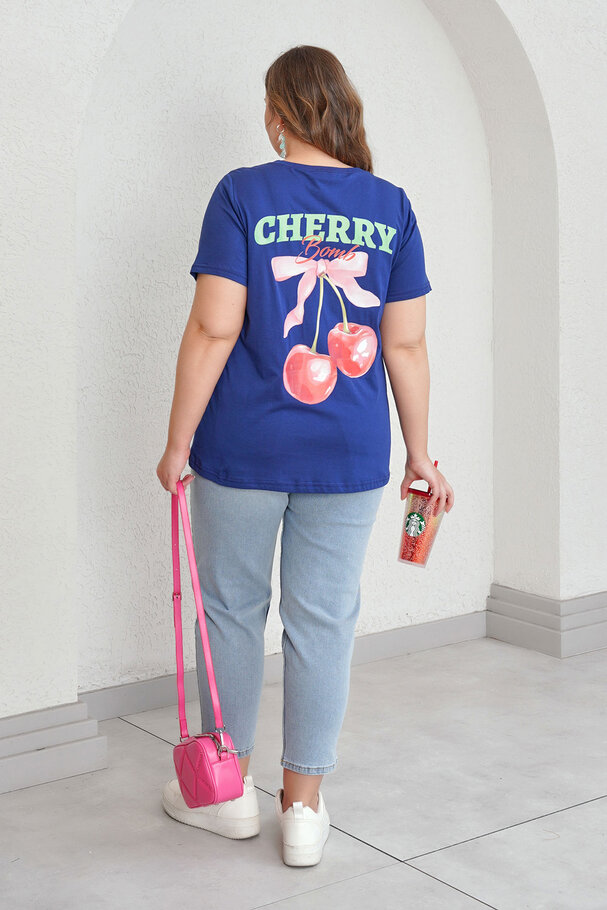 CHERRY BASKILI PAMUK TİŞÖRT