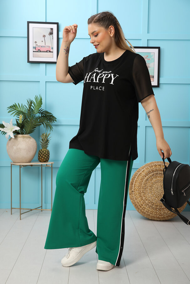 CHIFFON MIXED COTTON T-SHIRT