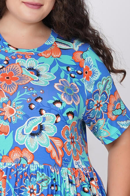 Büyük Moda - ÇİÇEK DESENLİ MİDİ ELBİSE (1) Büyük Moda - ÇİÇEK DESENLİ MİDİ ELBİSE (1)