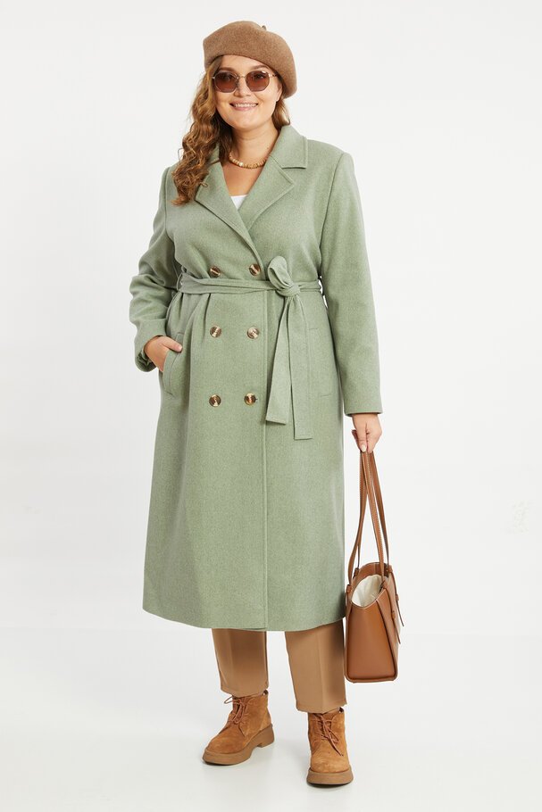 COAT WITH BELT and LINING