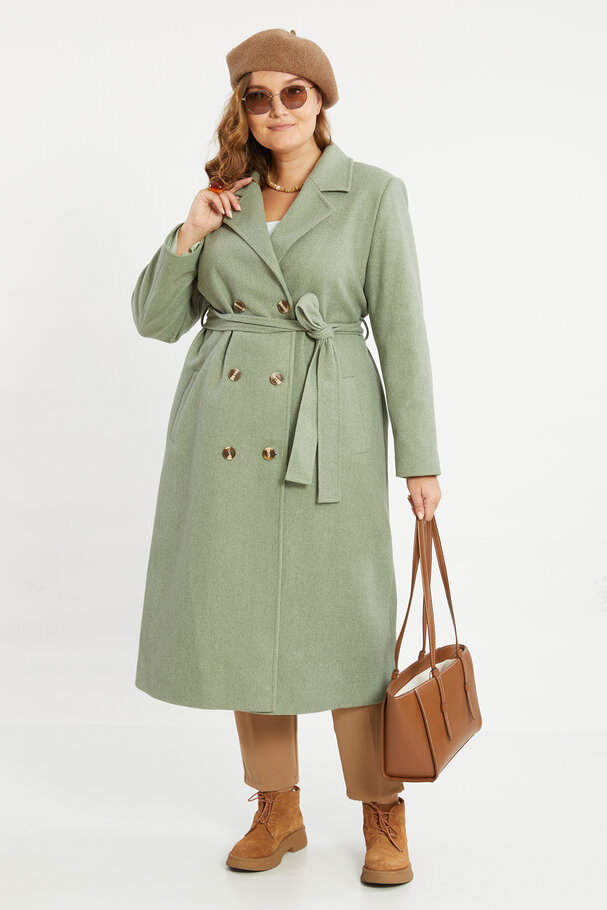 COAT WITH BELT and LINING