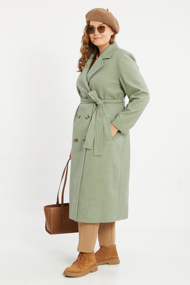 COAT WITH BELT and LINING