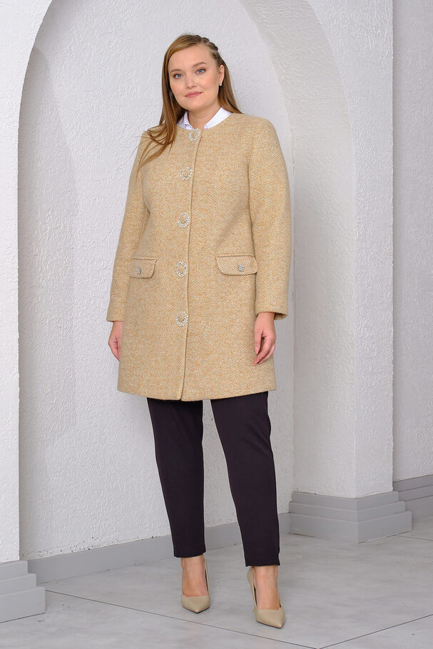 COAT WITH FAUX PEARLS