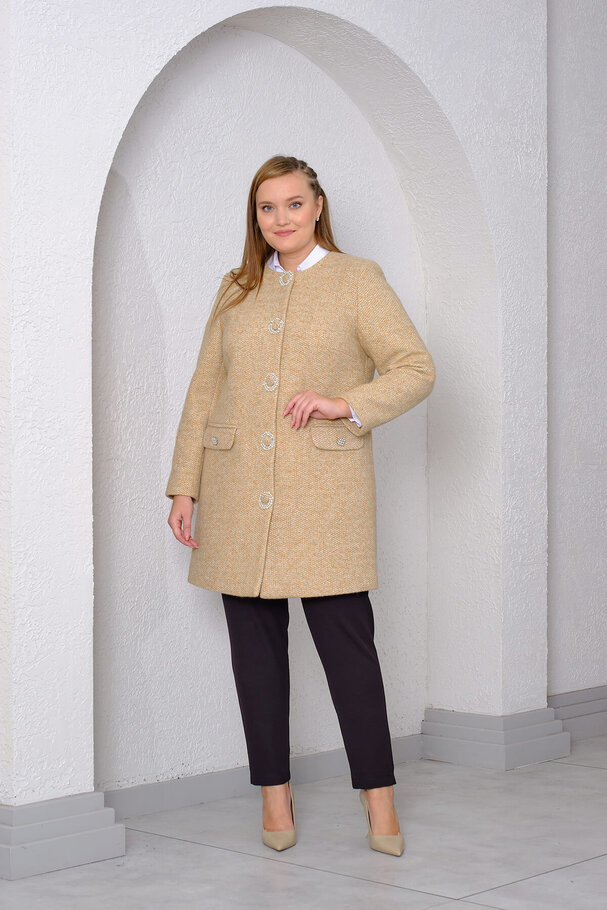 COAT WITH FAUX PEARLS