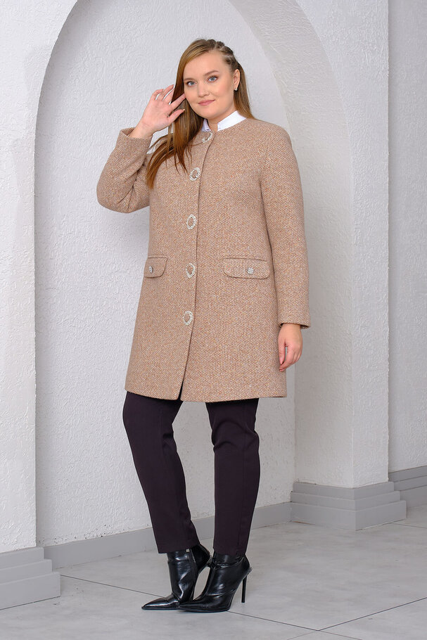 COAT WITH FAUX PEARLS