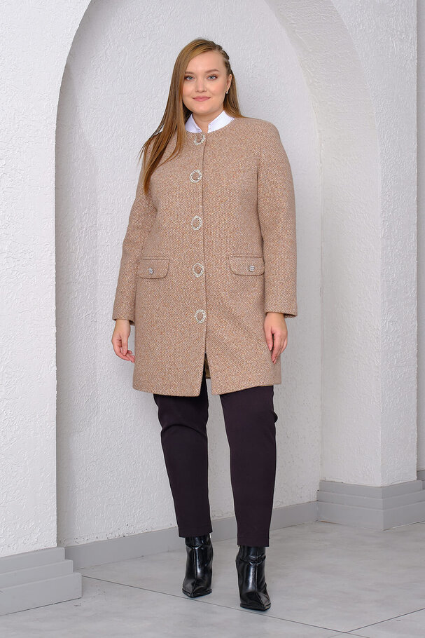 COAT WITH FAUX PEARLS