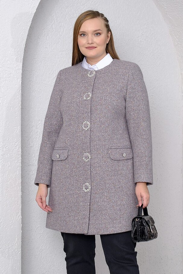 COAT WITH FAUX PEARLS