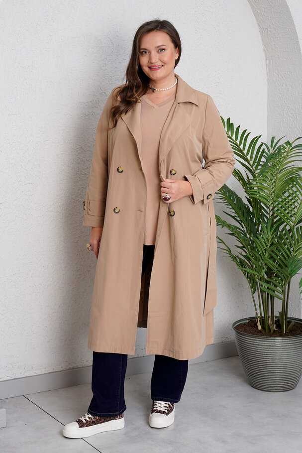 COTTON MIX TRENCH COAT