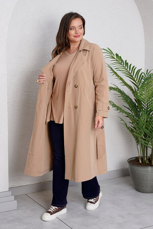 COTTON MIX TRENCH COAT