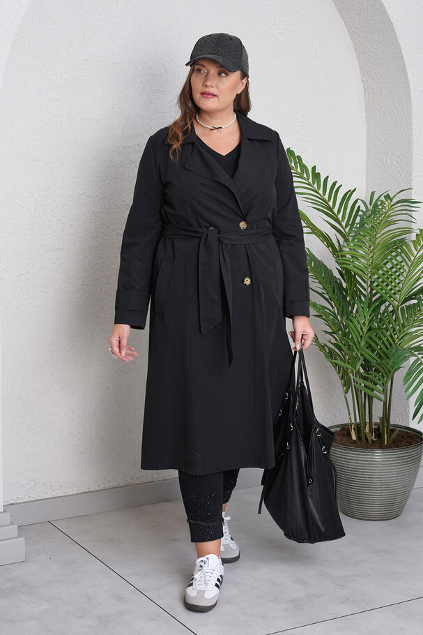 COTTON MIX TRENCH COAT