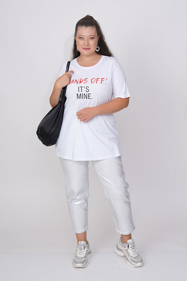 COTTON SLOGAN T-SHIRT