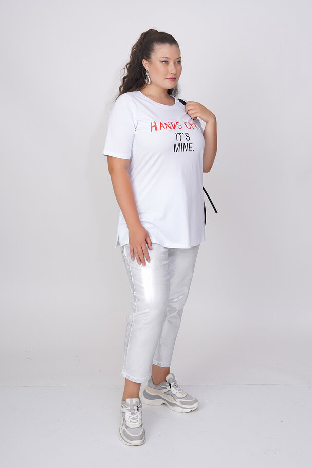 COTTON SLOGAN T-SHIRT