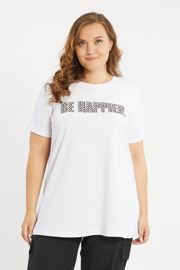 COTTON SLOGAN T-SHIRT