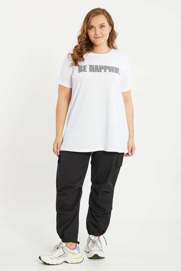 COTTON SLOGAN T-SHIRT