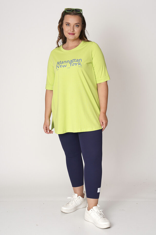 COTTON T-SHIRT WITH CONTRAST SLOGAN