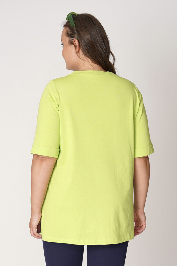 COTTON T-SHIRT WITH CONTRAST SLOGAN