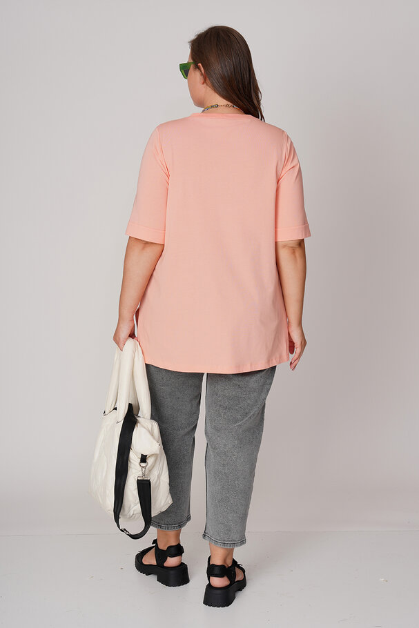 COTTON T-SHIRT WITH CONTRAST SLOGAN