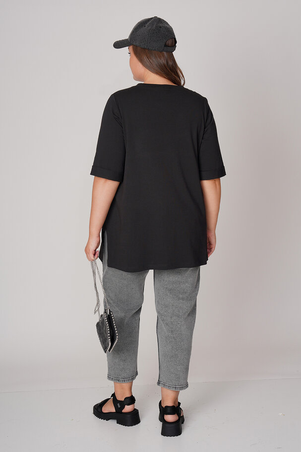 COTTON T-SHIRT WITH CONTRAST SLOGAN