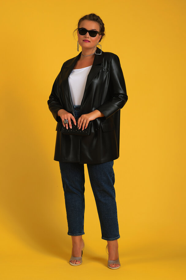 DERİ BLAZER CEKET