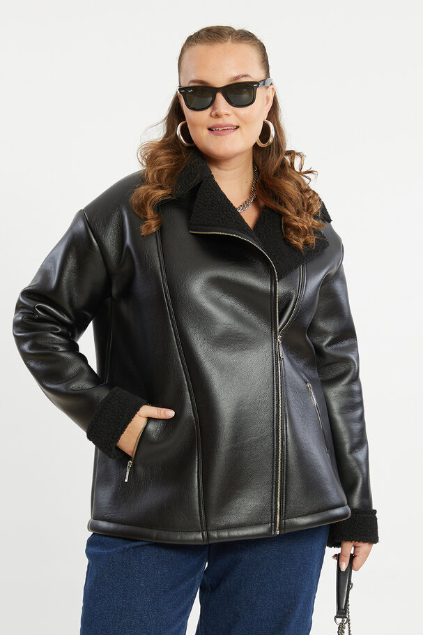 DOUBLE-FACED BIKER JACKET