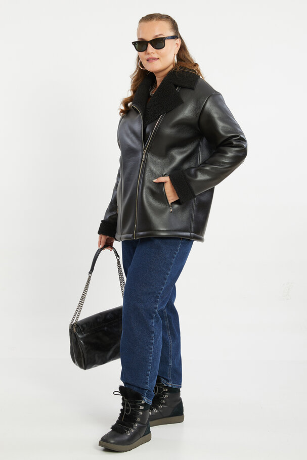 DOUBLE-FACED BIKER JACKET