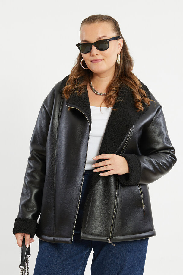 DOUBLE-FACED BIKER JACKET