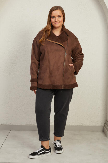 53700 - DOUBLE-FACED BIKER SUEDE JACKET (1)  - DOUBLE-FACED BIKER SUEDE JACKET (1)