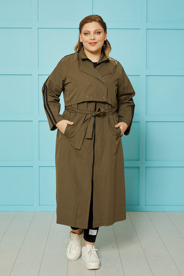 DUAL-USE TRENCH COAT THAT CAN BE CONVERTED INTO A VEST