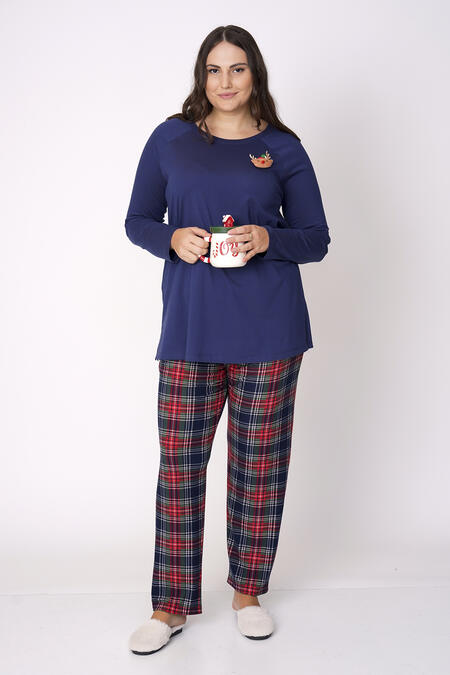 54953 - EKOSE DESENLİ PİJAMA TAKIMI (1)  - EKOSE DESENLİ PİJAMA TAKIMI (1)