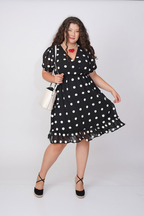 EMBROIDERED CHIFFON DRESS