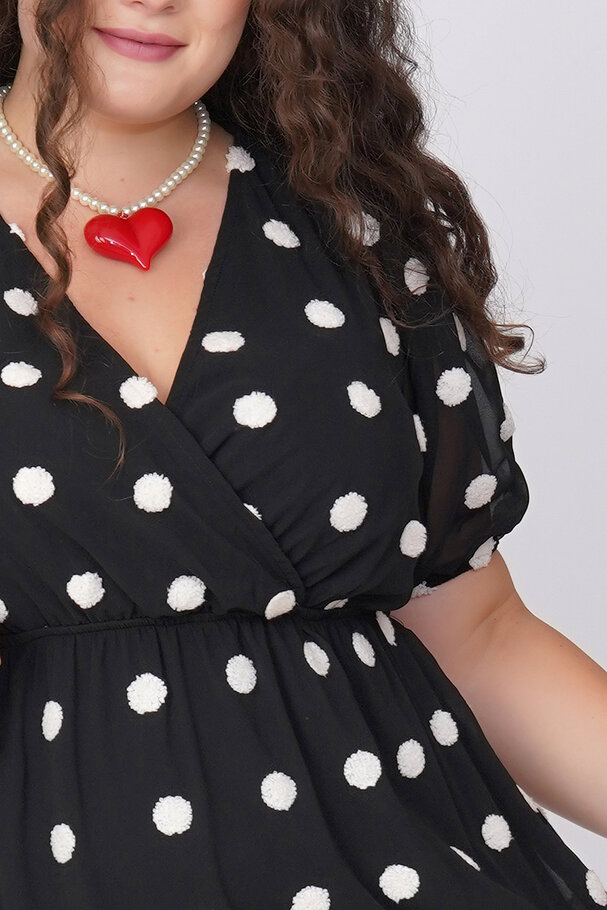 EMBROIDERED CHIFFON DRESS