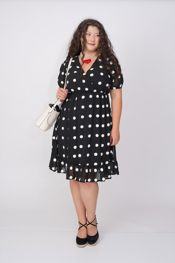 EMBROIDERED CHIFFON DRESS