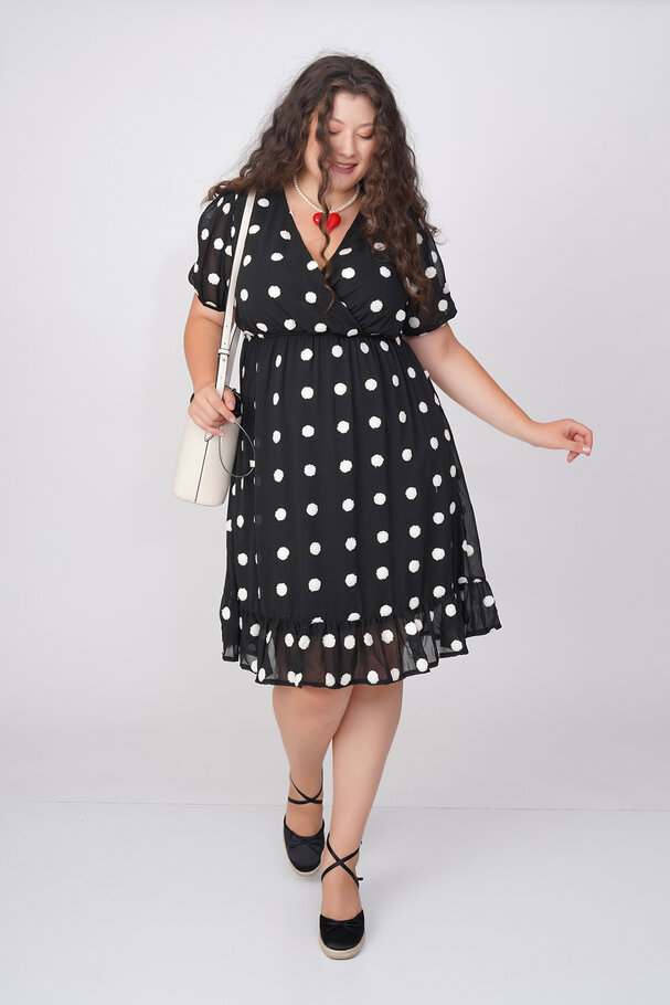 EMBROIDERED CHIFFON DRESS