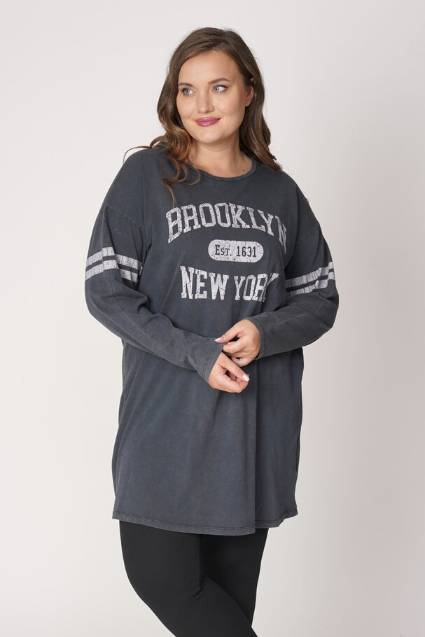 FADED-EFFECT PRINT T-SHIRT